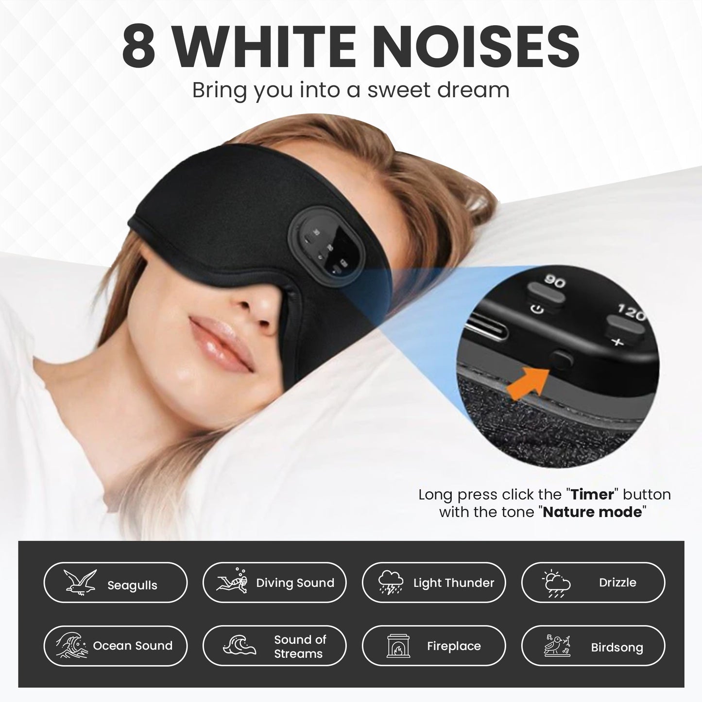 3D Bluetooth Sleep Mask – Blocks 100% Light & Soothing Sound Therapy for Insomnia Relief - Aloha Relax