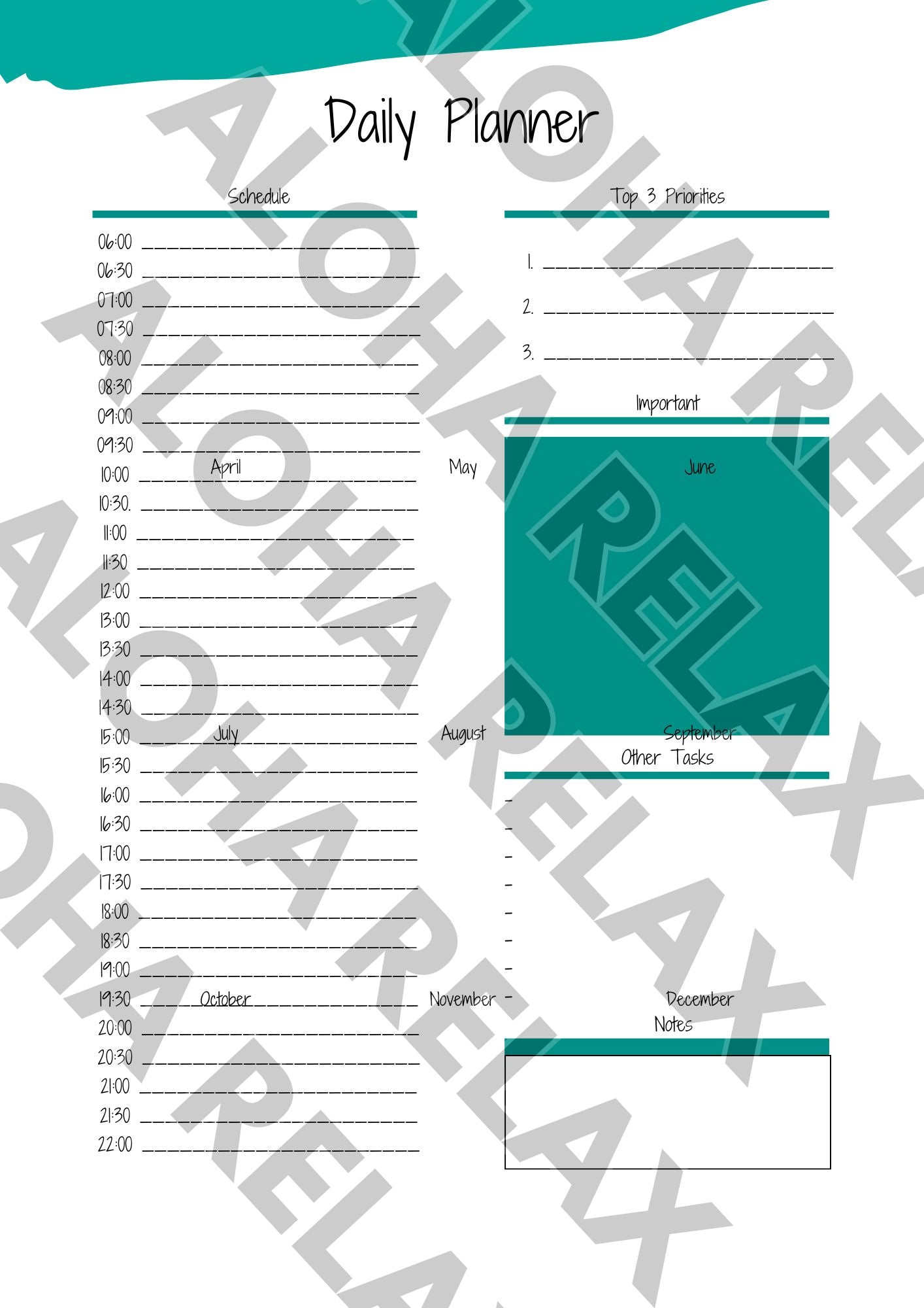 Ultimate Yearly Planner: Organize Your Life, Track Your Wellness, Achieve Your Goals - Aloha Relax